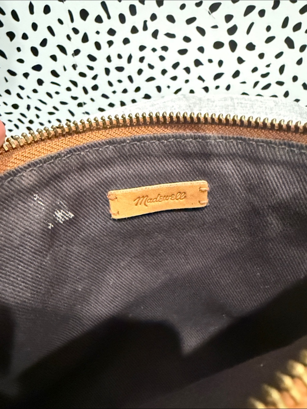 Madewell Woven Leather Crossbody Bag in Tan - Picture 5 of 5